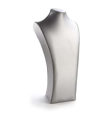 Silver Gray Leatherette 2X-Large Neckform