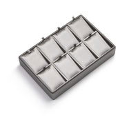 Silver Gray Leatherette 8 Pendant Tray – Novel Box