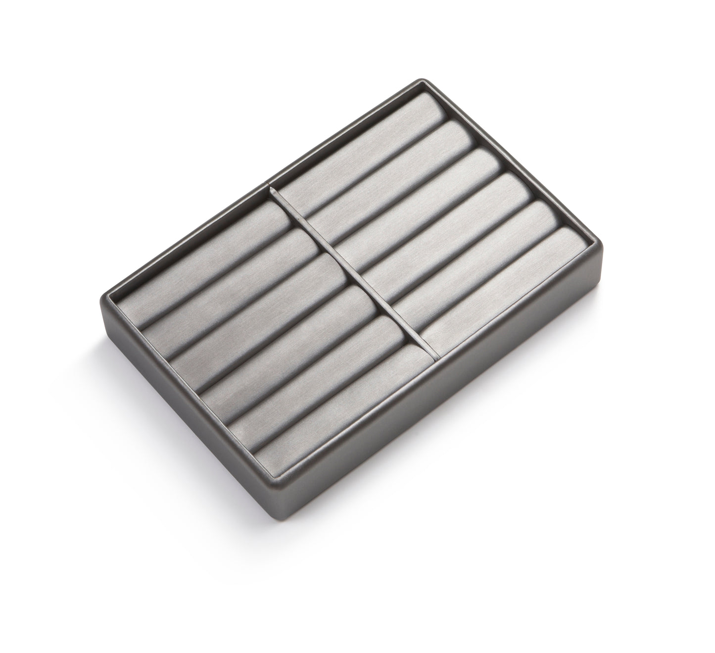 Silver Gray Leatherette 10 Bangle Leatherette