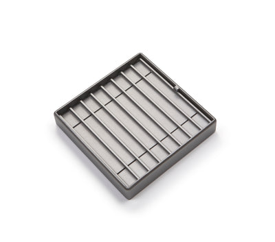 Silver Gray Leatherette 8 Bracelet Tray