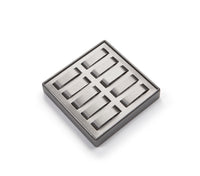 Silver Gray Leatherette 10 Watch Tray