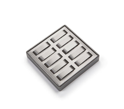Silver Gray Leatherette 10 Watch Tray