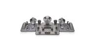 Silver Gray Leatherette Showcase Display Set