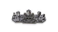 Silver Gray Leatherette 4' Showcase Display Set