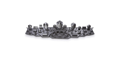 Silver Gray Leatherette 6' Showcase Display Set