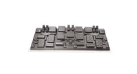 Silver Gray Leatherette Showcase Display Set