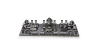 Silver Gray Leatherette Showcase Display Set
