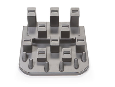 Silver Gray Leatherette Magnetic Display