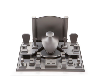 Silver Gray Leatherette Window Display Set