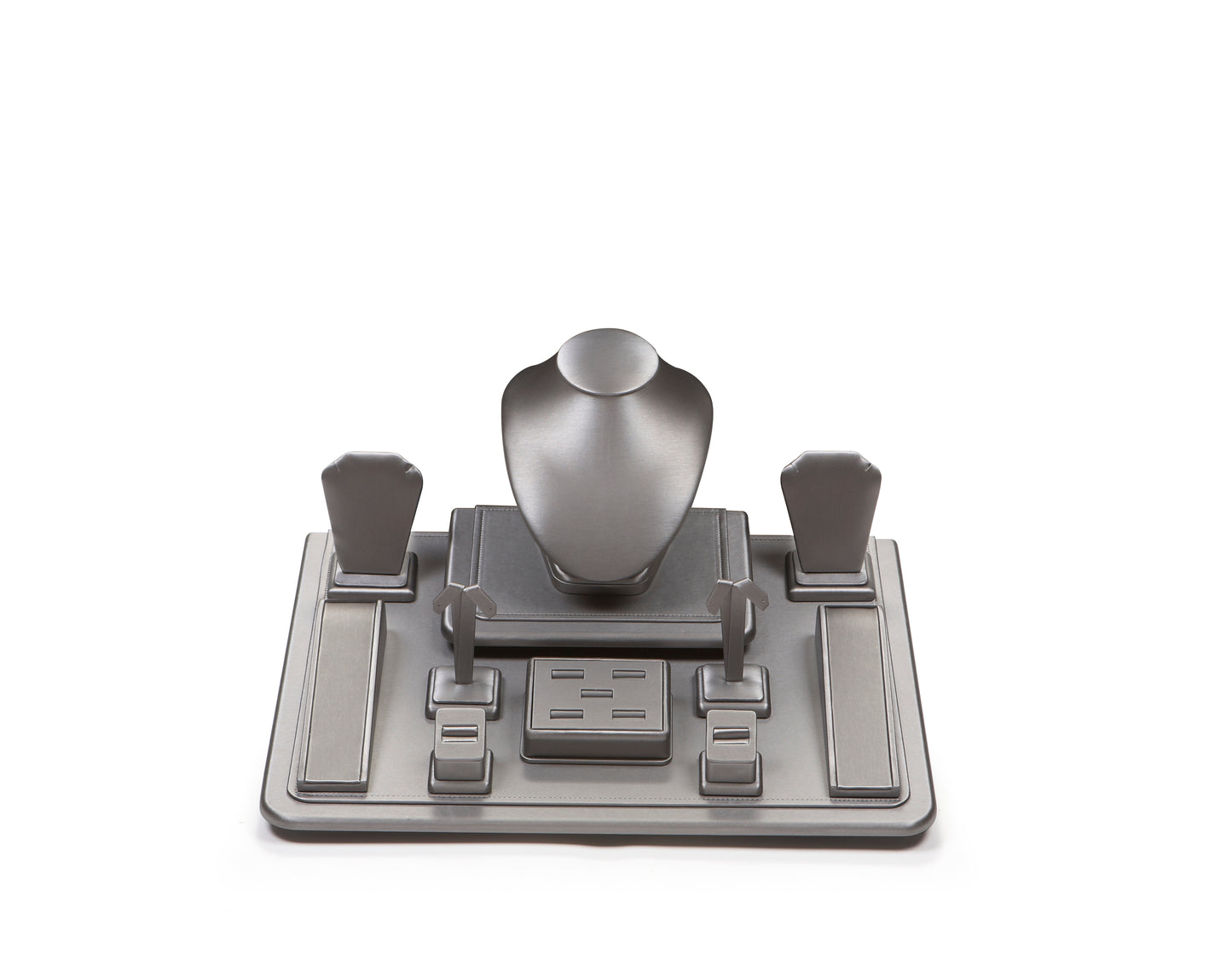 Silver Gray Leatherette Window Display Set