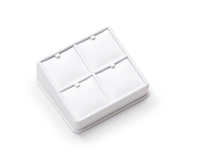 White Leatherette 4 Pendant Stand Display