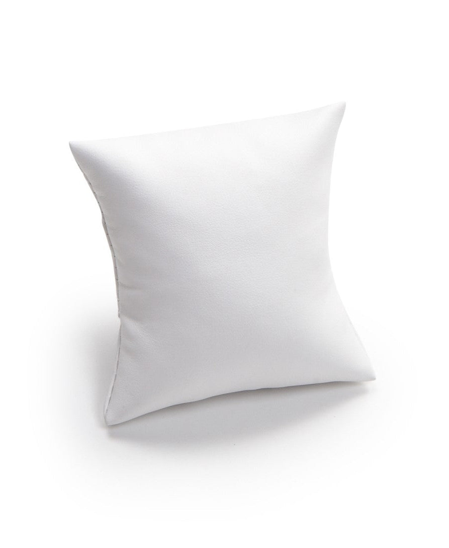 White Leatherette Pillow