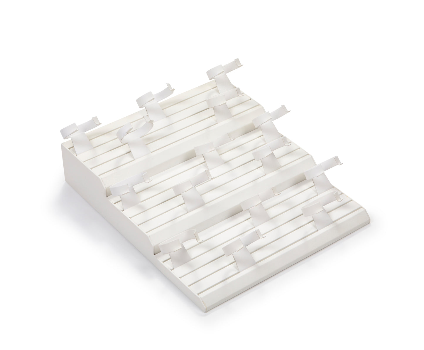 White Leatherette Watch Display