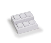 White Leatherette 6 Watch Stand