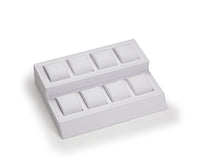 White Leatherette 8 Watch Stand