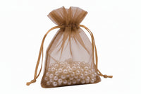 Flat Bottom Organza with Rattail String 3 1/2 x 5 x 1 1/2
