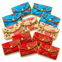 Assorted Chinese Zip Pouches 4½" x 4"