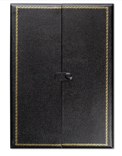 Black Leatherette Double-Door Jewelry Combo Organizer