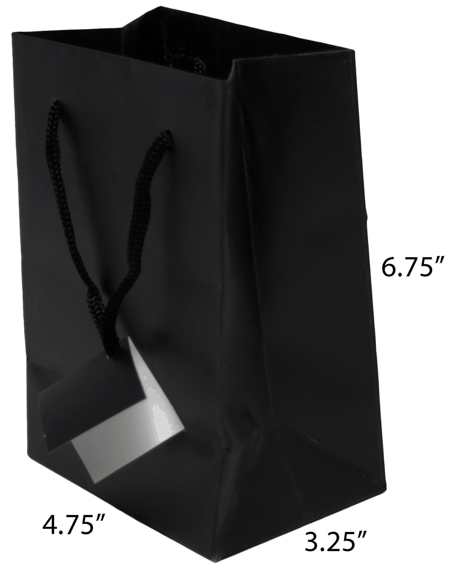 Matte Euro Tote Bags w Rope Handles 4 3/4" x 3" x 6 3/4"