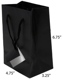 Matte Euro Tote Bags w Rope Handles 4 3/4" x 3" x 6 3/4"