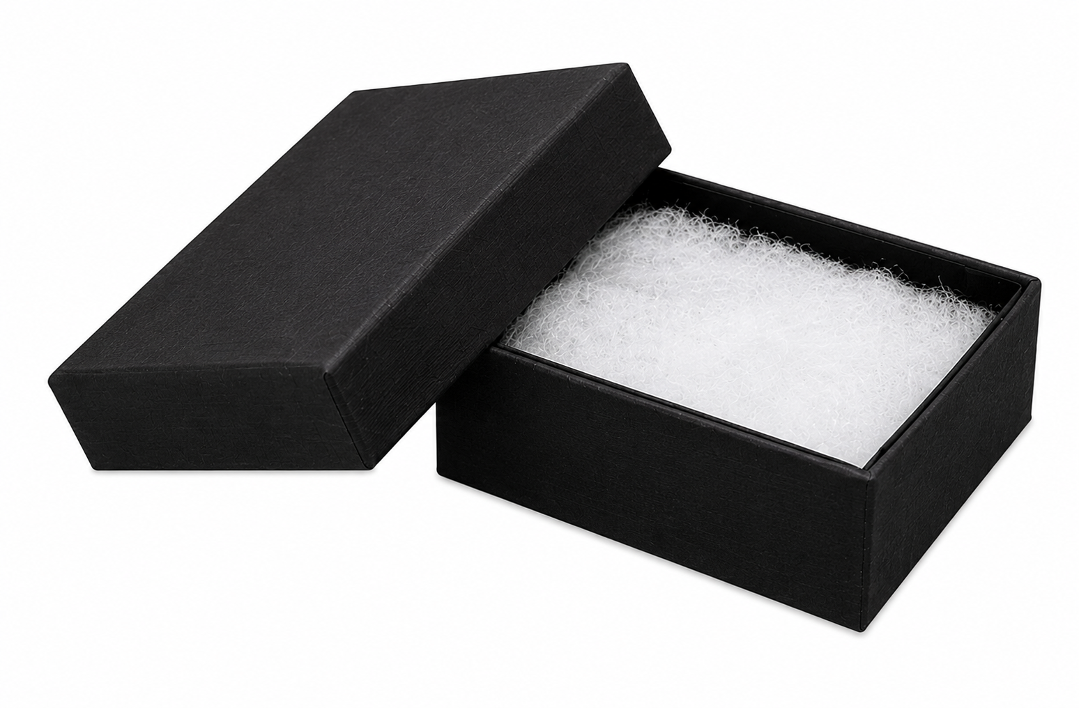 Black cotton filled box
