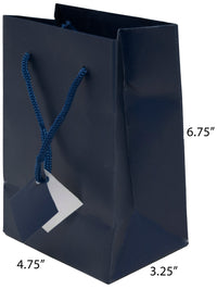 Matte Euro Tote Bags w Rope Handles 4 3/4" x 3" x 6 3/4"