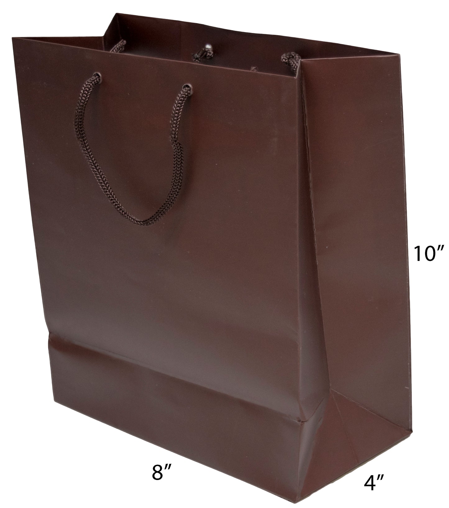 Matte Euro Tote Bags w Rope Handles 8" x 4" x 10"