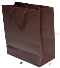 Matte Euro Tote Bags w Rope Handles 8" x 4" x 10"