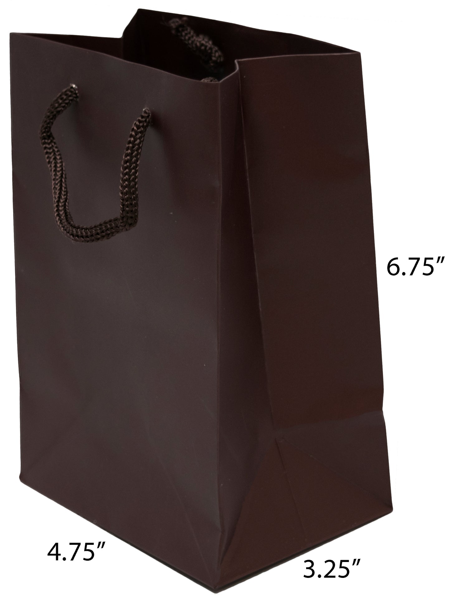 Matte Euro Tote Bags w Rope Handles 4 3/4" x 3" x 6 3/4"