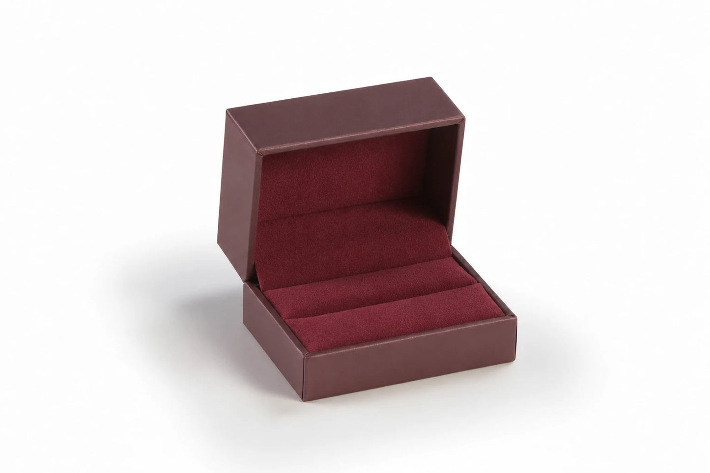 Burgundy Leatherette Ring Clip Box