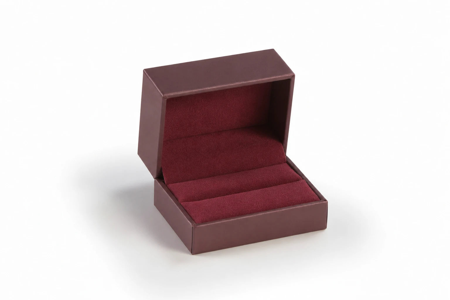 Burgundy Leatherette Ring Clip Box
