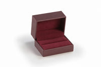 Burgundy Leatherette Ring Clip Box