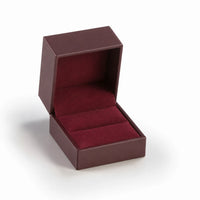 Burgundy Leatherette Slit Ring Box