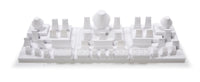 White 3D-printed chess set