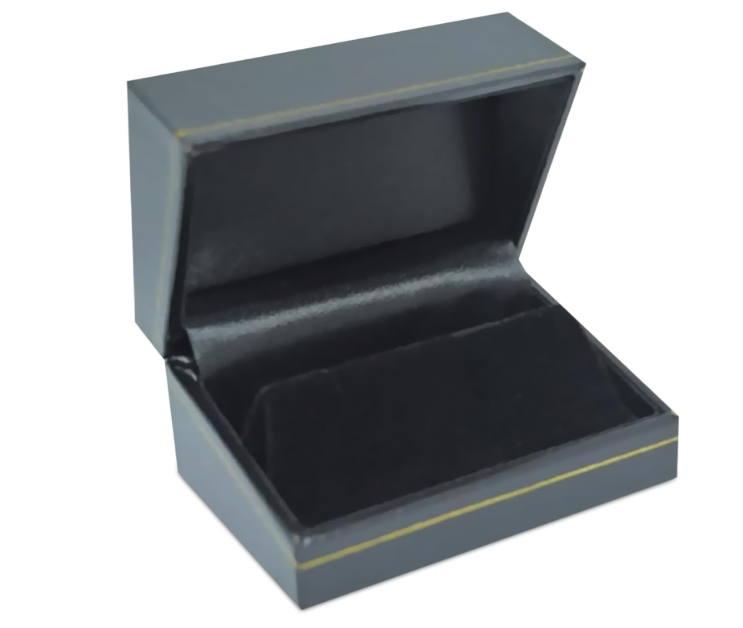 Leatherette with Gold Rim Cufflinks Box