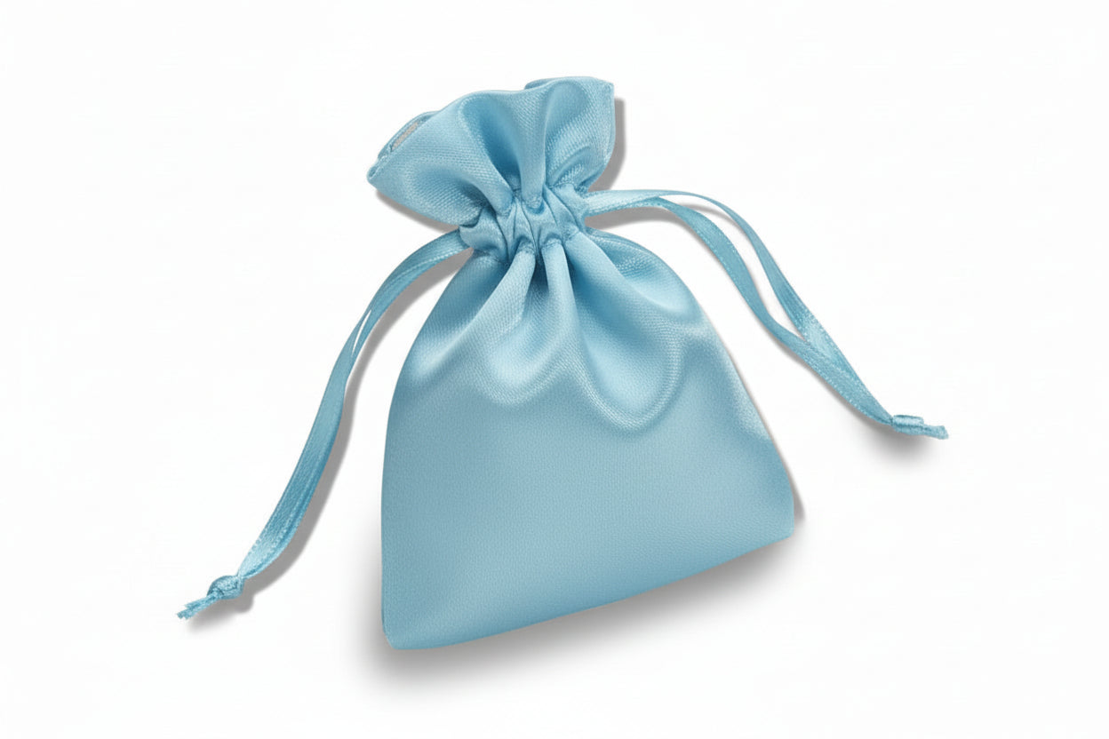 Square Satin Drawstring Pouch 