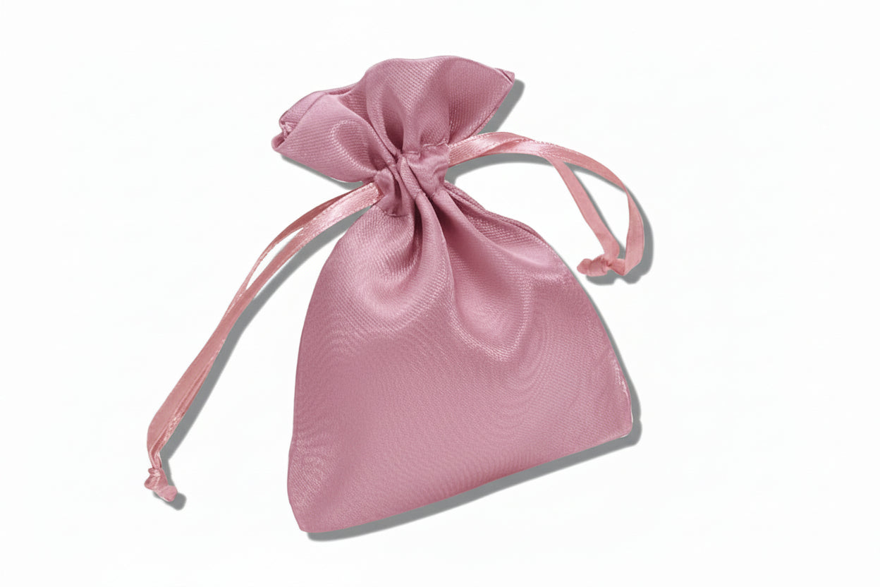 Square Satin Drawstring Pouch 