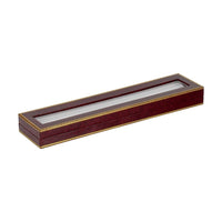 Burgundy Window Leatherette Bracelet Box