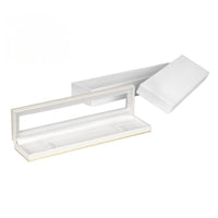 White Window Leatherette Bracelet Box