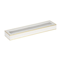 White Window Leatherette Bracelet Box
