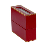 Red Window Leatherette Standing Bangle Box