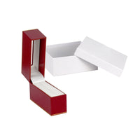 Red Window Leatherette Standing Bangle Box
