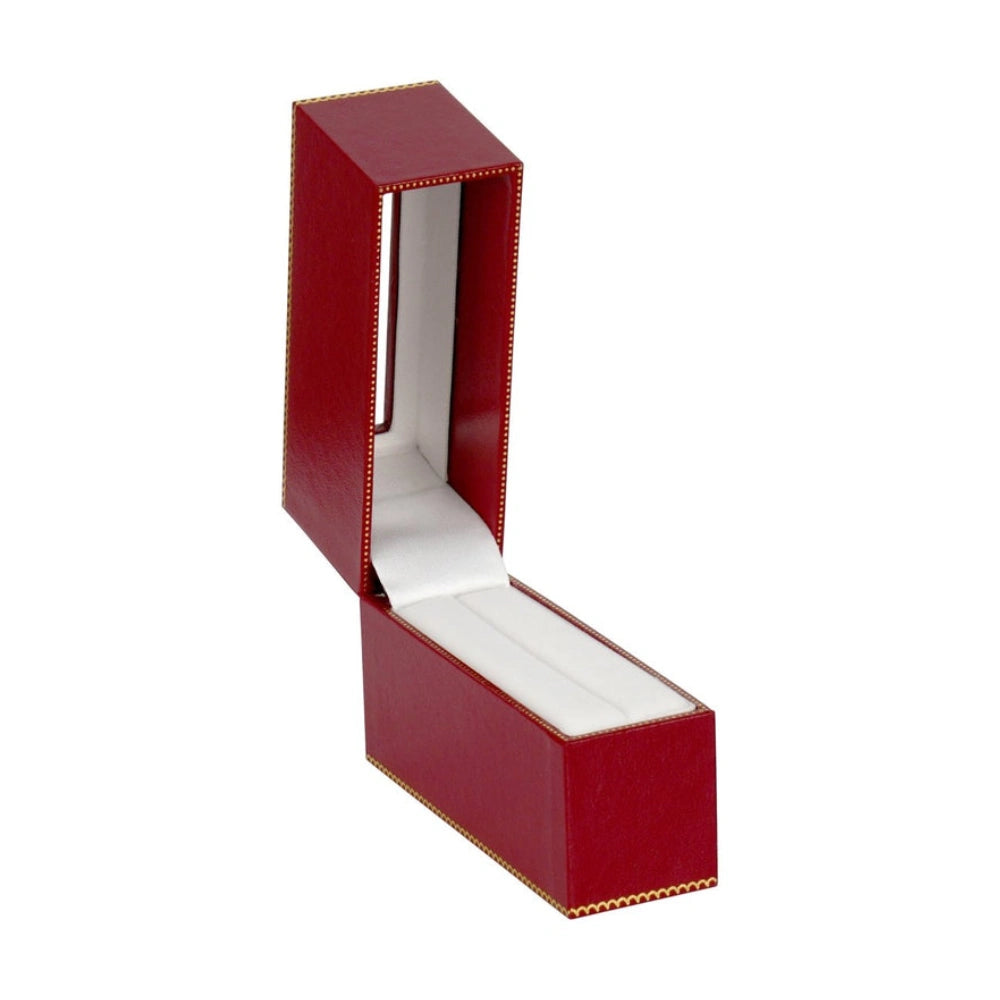 Red Window Leatherette Standing Bangle Box