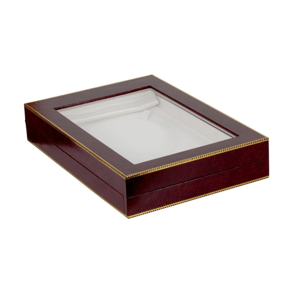 Burgundy Window Leatherette Large Set Box