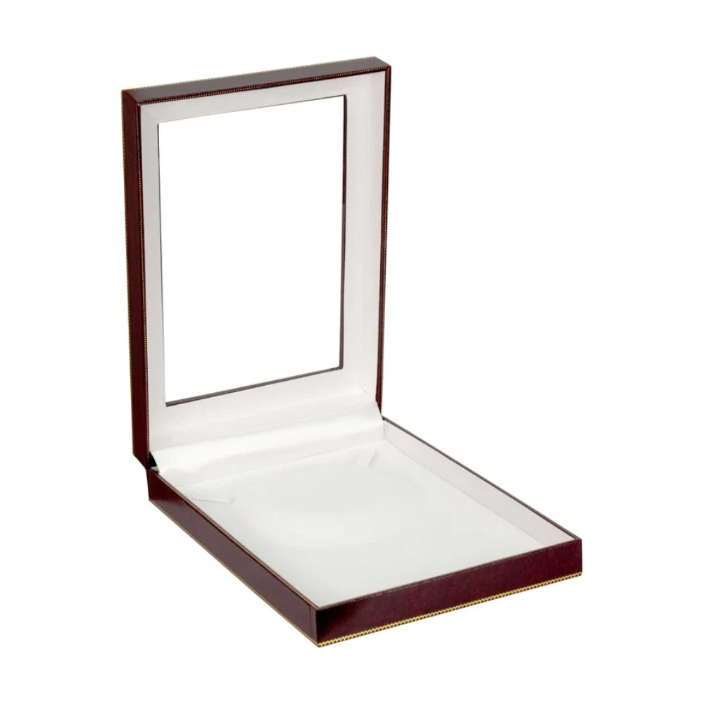 Burgundy Window Leatherette Large Set Box