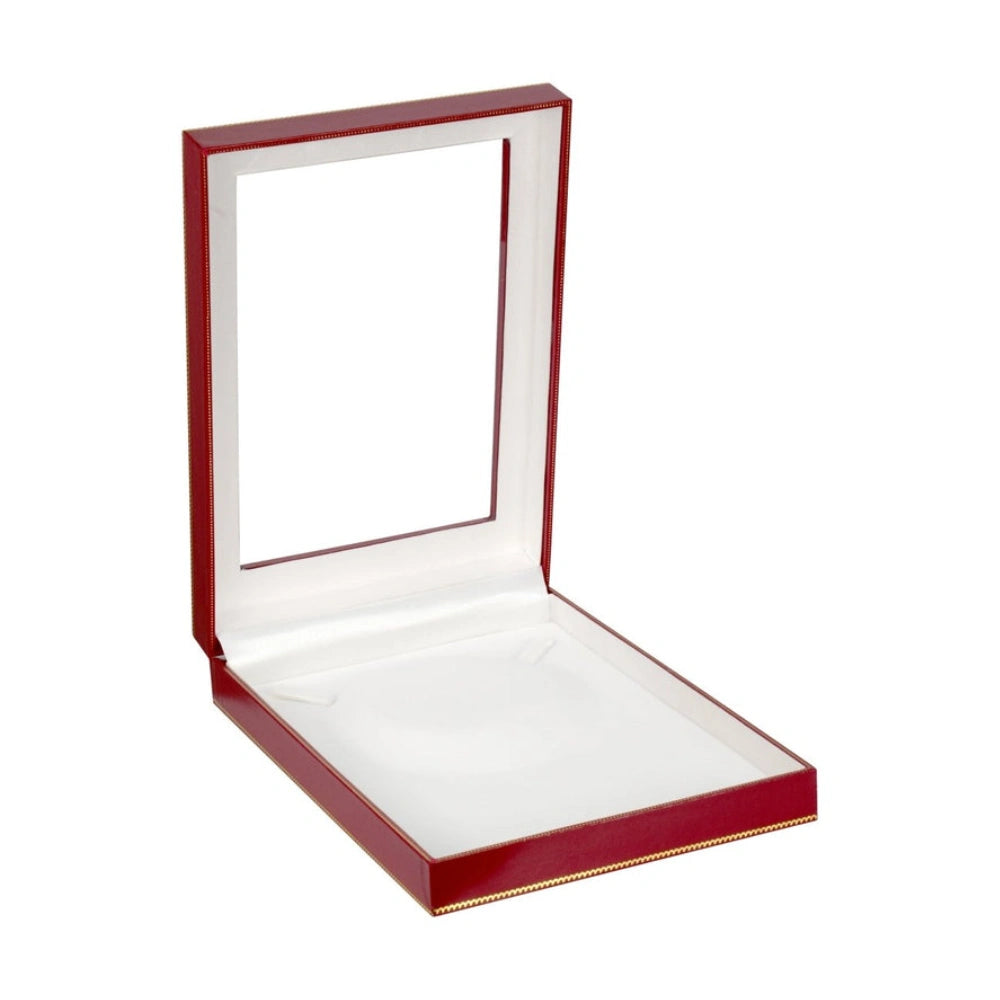 Red Window Leatherette Large Set Box