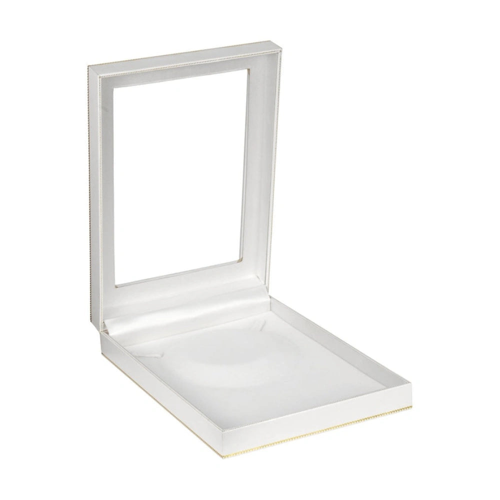 White Window Leatherette Large Set Box