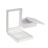 White Window Leatherette Large Set Box