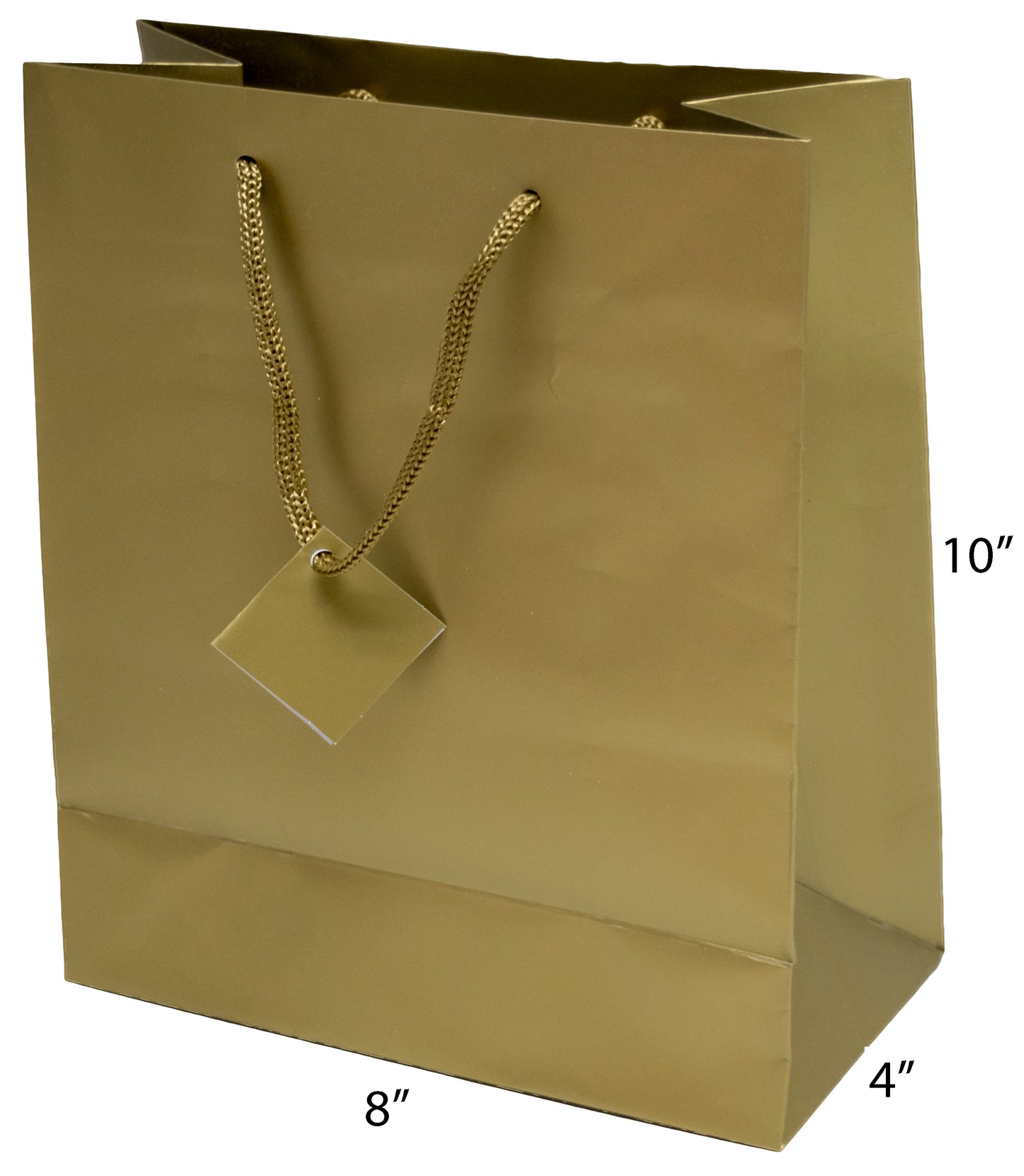 Matte Euro Tote Bags w Rope Handles 8" x 4" x 10"