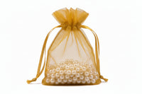 Flat Bottom Organza with Rattail String 3 1/2 x 5 x 1 1/2